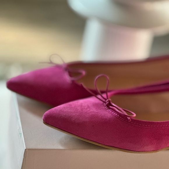 Pink Suede Italian Leather Flat - Picture 3 of 8